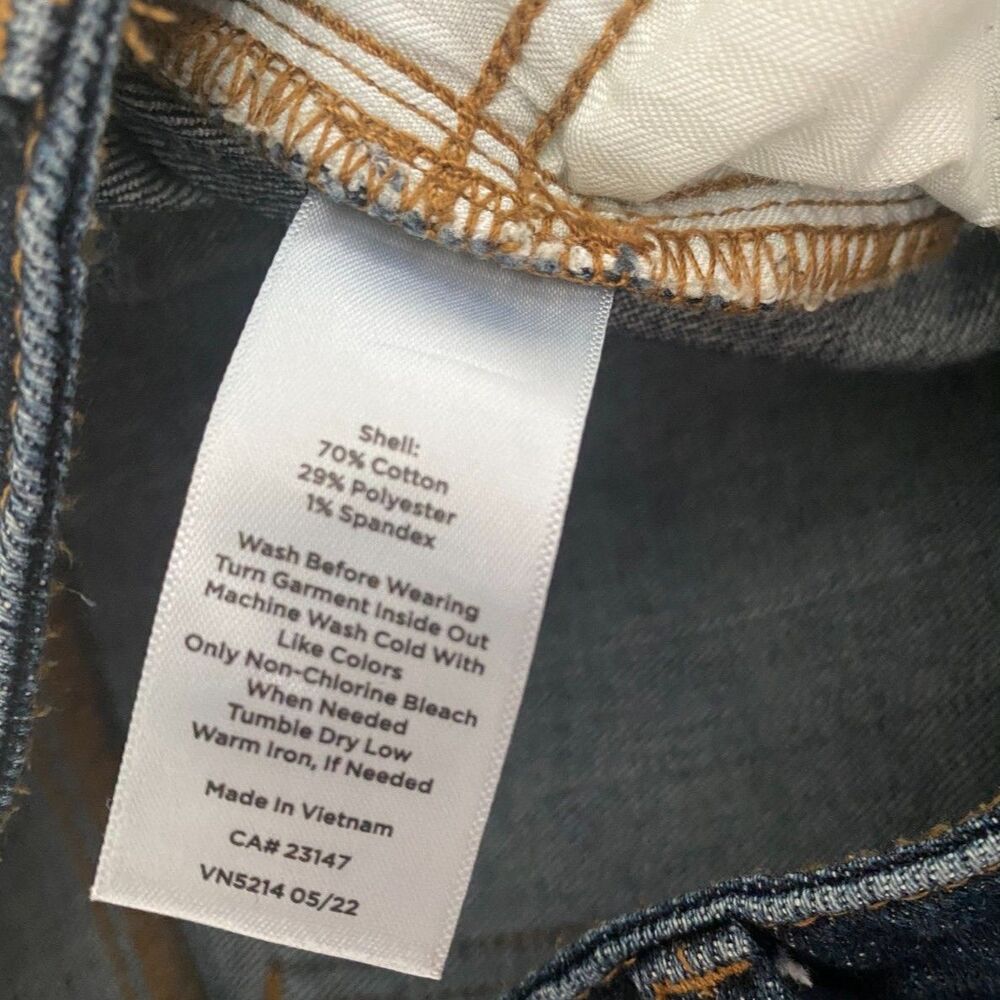 Talbots Barely Boot Cut Jeans 10 Short Dark Wash Indigo High Rise Denim Stretch - Picture 10 of 10